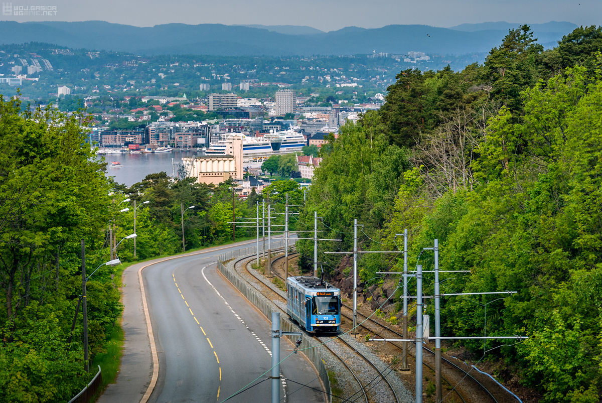 Tramwaj z widokiem na Oslo